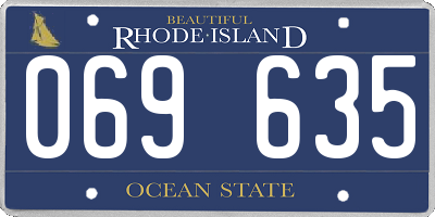 RI license plate 069635