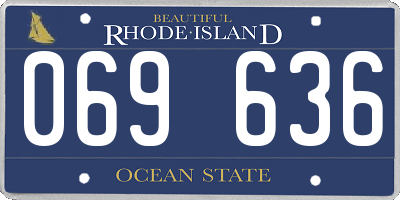 RI license plate 069636
