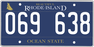 RI license plate 069638