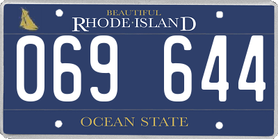 RI license plate 069644