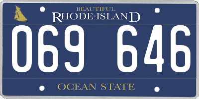RI license plate 069646