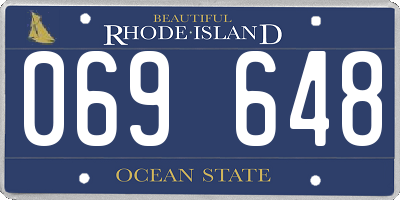 RI license plate 069648