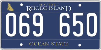 RI license plate 069650