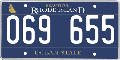 RI license plate 069655