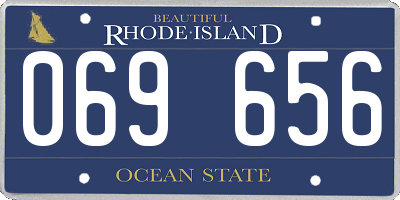 RI license plate 069656