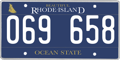 RI license plate 069658
