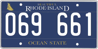 RI license plate 069661