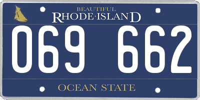 RI license plate 069662