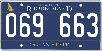 RI license plate 069663