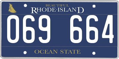 RI license plate 069664