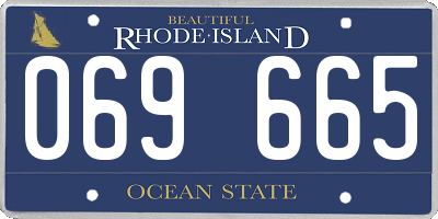 RI license plate 069665