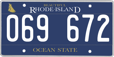 RI license plate 069672