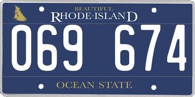 RI license plate 069674