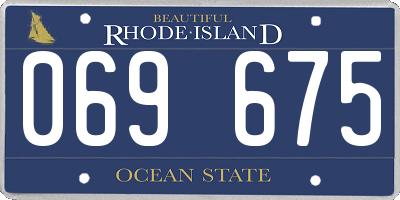 RI license plate 069675