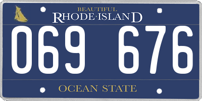 RI license plate 069676