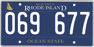 RI license plate 069677