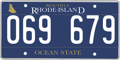 RI license plate 069679