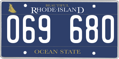 RI license plate 069680