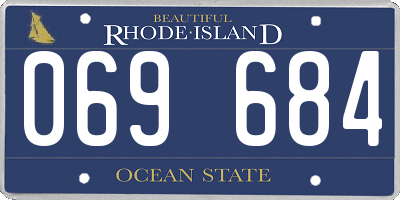 RI license plate 069684
