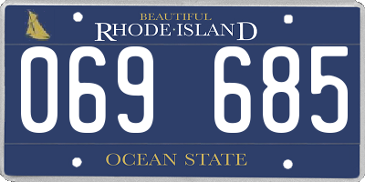 RI license plate 069685