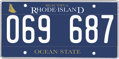 RI license plate 069687