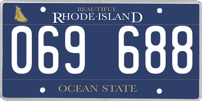 RI license plate 069688