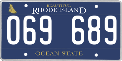 RI license plate 069689