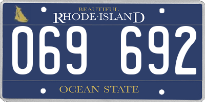 RI license plate 069692