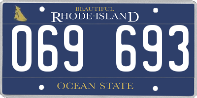 RI license plate 069693