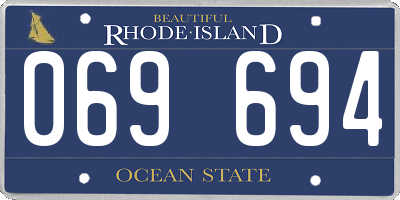 RI license plate 069694