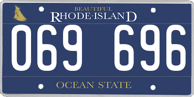 RI license plate 069696