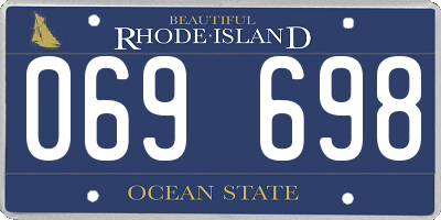 RI license plate 069698