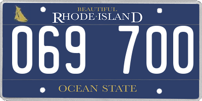 RI license plate 069700