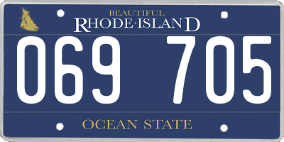 RI license plate 069705