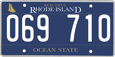 RI license plate 069710