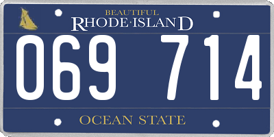 RI license plate 069714