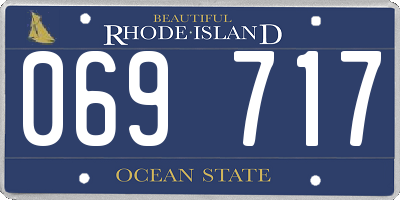RI license plate 069717