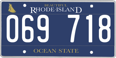 RI license plate 069718