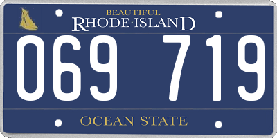 RI license plate 069719