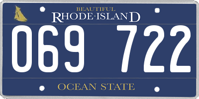 RI license plate 069722