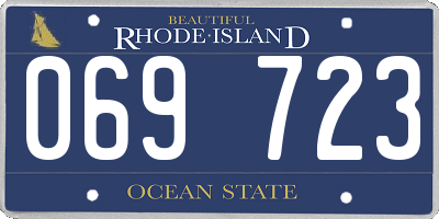 RI license plate 069723