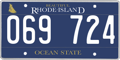 RI license plate 069724