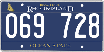 RI license plate 069728