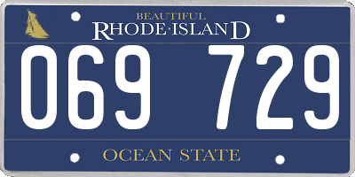 RI license plate 069729