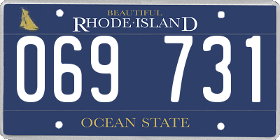 RI license plate 069731