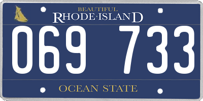 RI license plate 069733