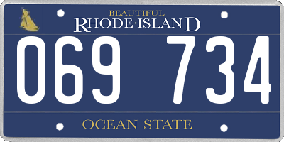 RI license plate 069734