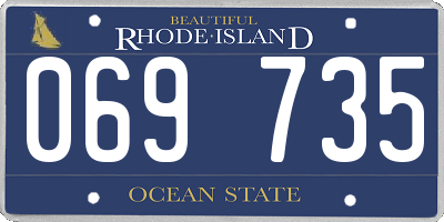 RI license plate 069735