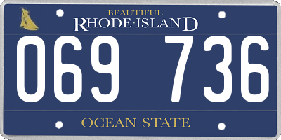RI license plate 069736