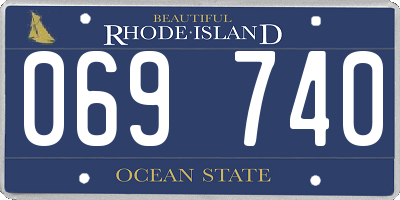 RI license plate 069740